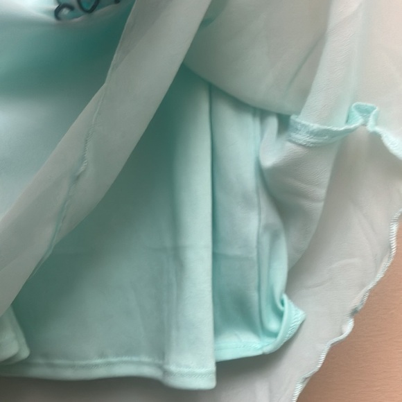 BCX Aqua Ruffle Front Lace Back Sleeveless Blouse Top - Picture 10 of 10